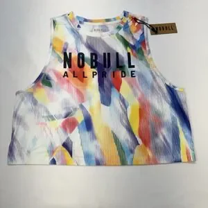 NOBULL Tops New Nobull All Pride Muscle Tank Cropped Rainbow